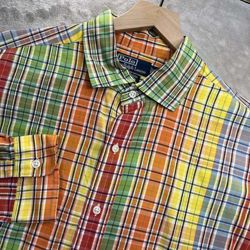 Polo Ralph Lauren Shirt Westerton Button Up Sz XL Long‎ Sleeve Colorful Plaid